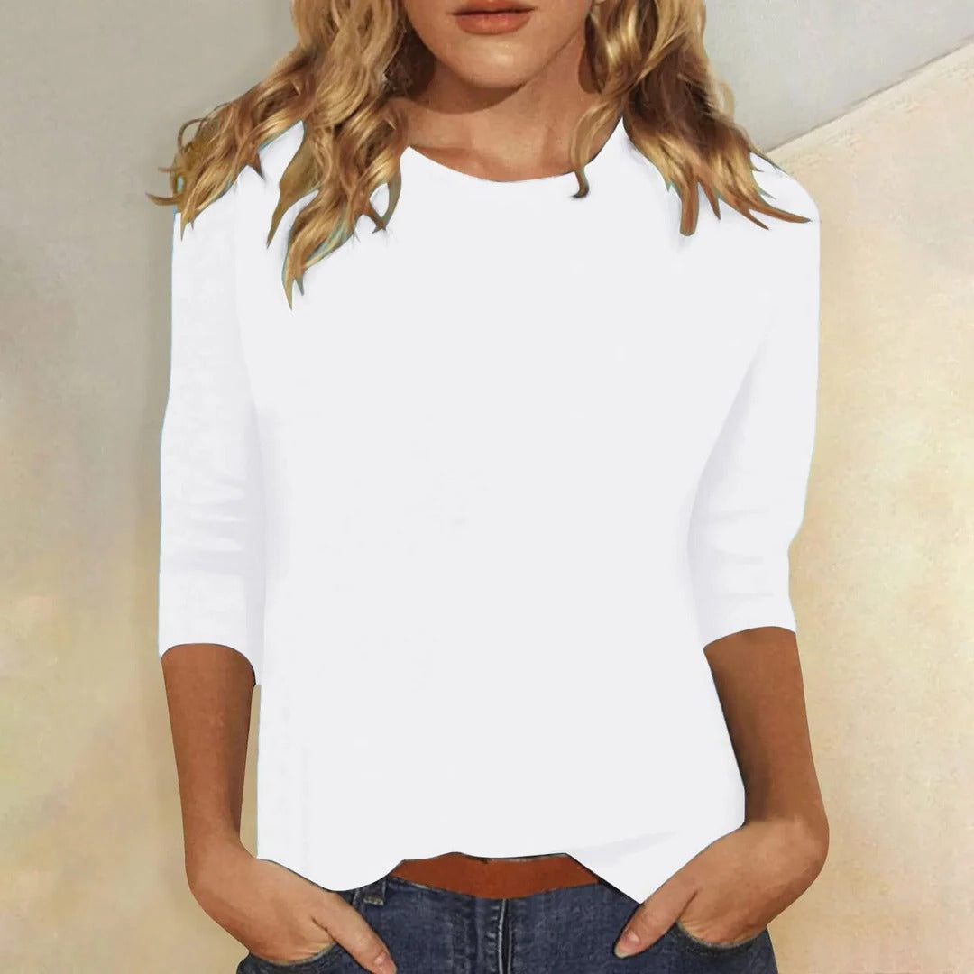Women's Casual Crew Neck 3/4 Sleeve