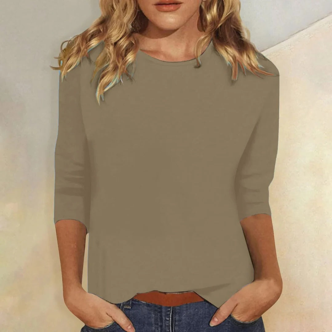Women's Casual Crew Neck 3/4 Sleeve