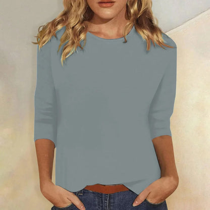 Women's Casual Crew Neck 3/4 Sleeve