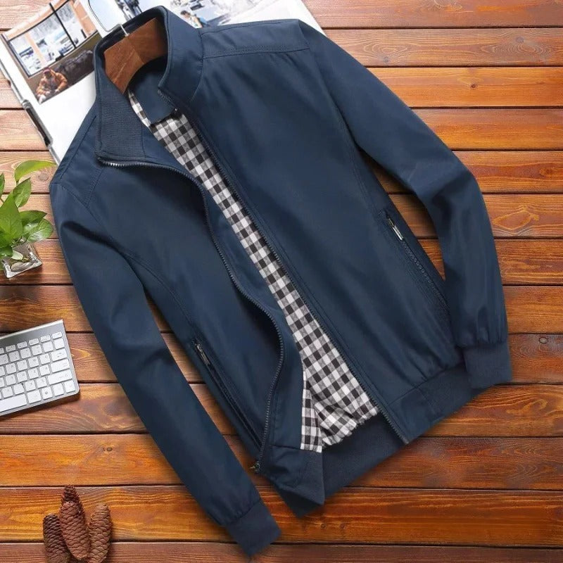 Men's Wind-Resistant Summer Jacket Structured Fit - Fashinoza