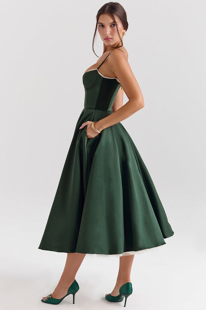 Amaristelle | Elegant Bustier Women’s Midi Dress