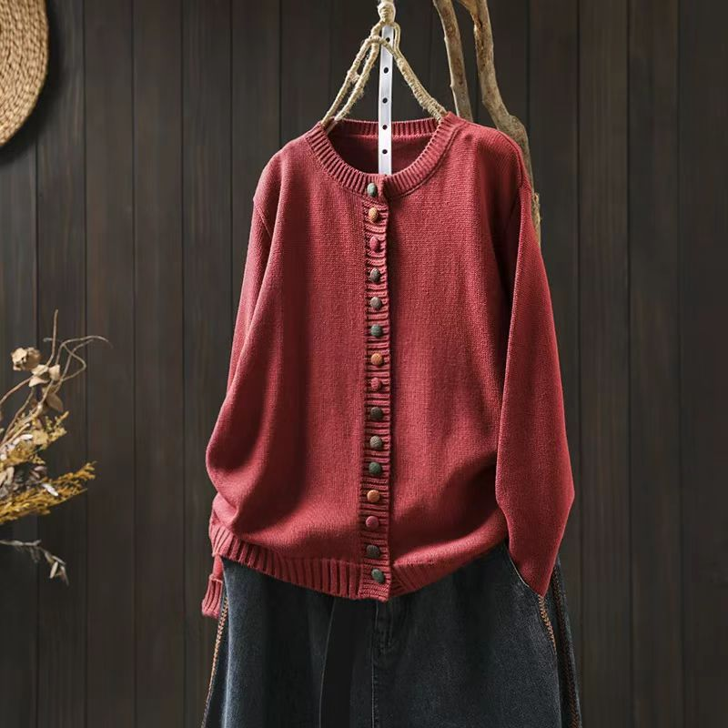 Women's Cardigan Multi-Color Buttons