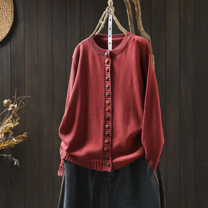 Women's Cardigan Multi-Color Buttons
