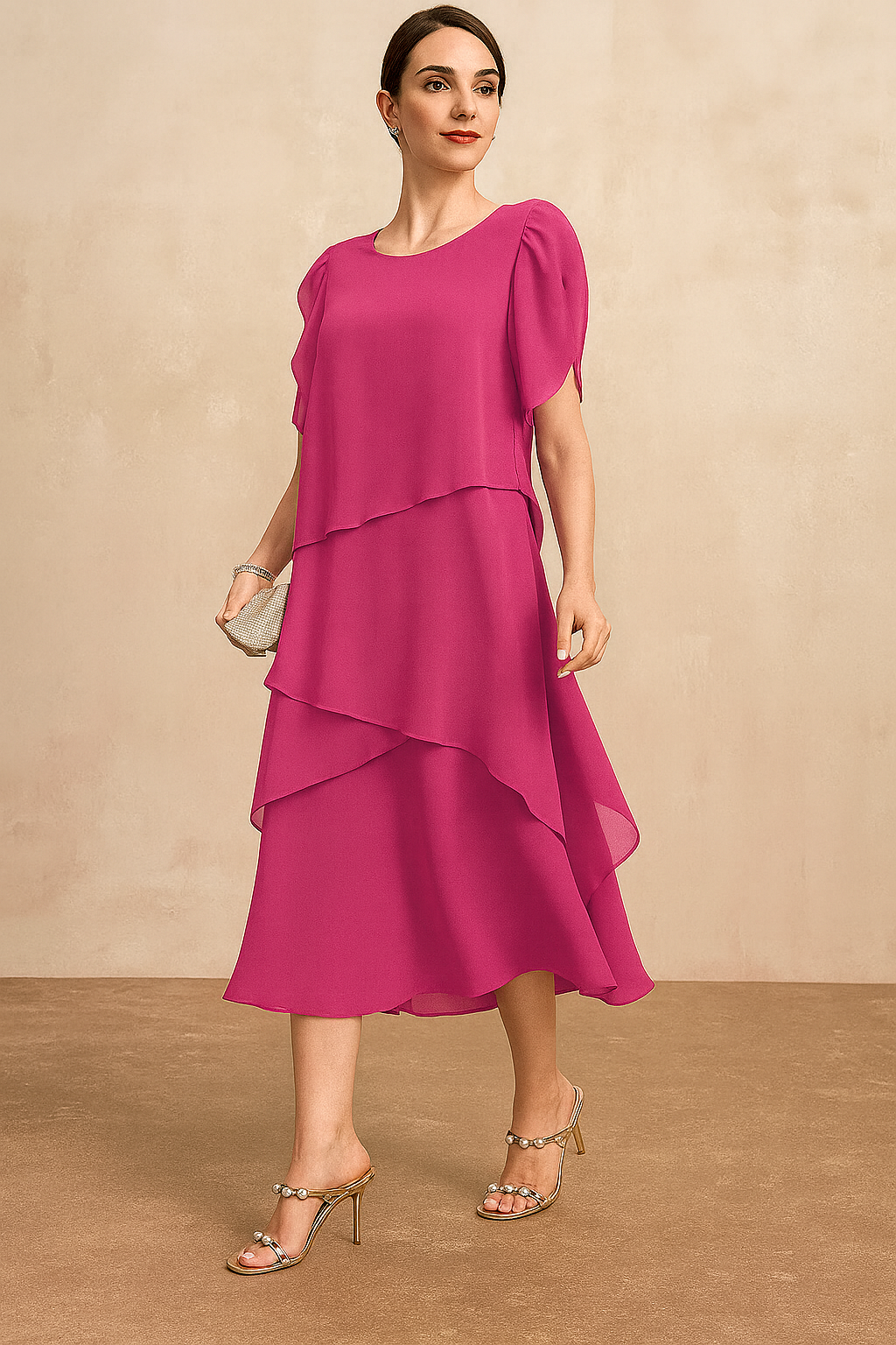 Women's Classic Chiffon Dress - Fashinoza