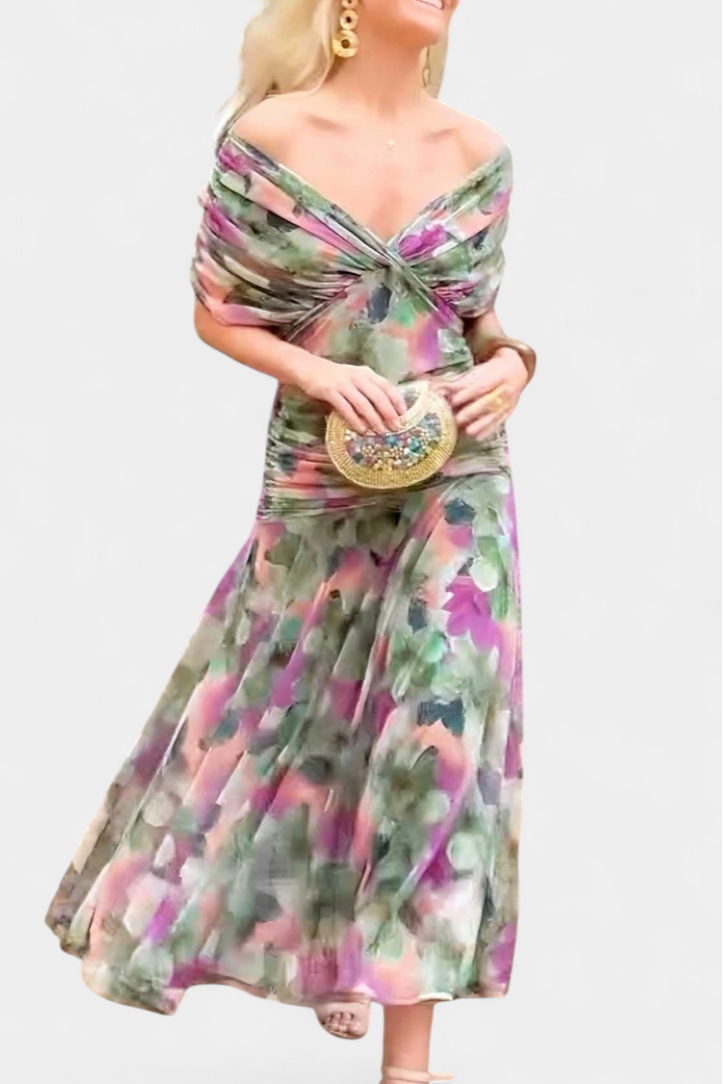 Brooklyn | Womens Off Shoulder Elegant Evening Dress