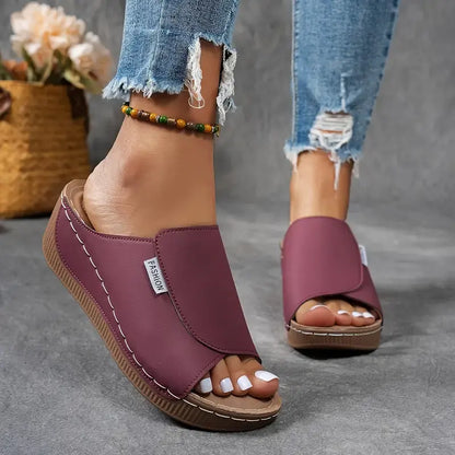 Women's Mesh Leather Sandals Arch Support