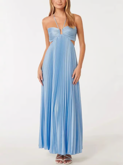 Women's Halter Maxi Dress Evening Wear