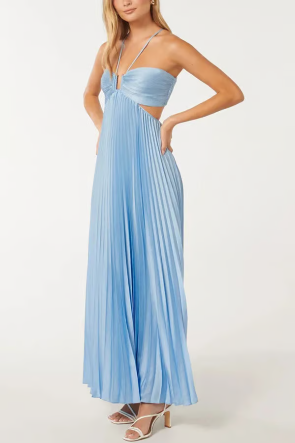 Women's Halter Maxi Dress Evening Wear