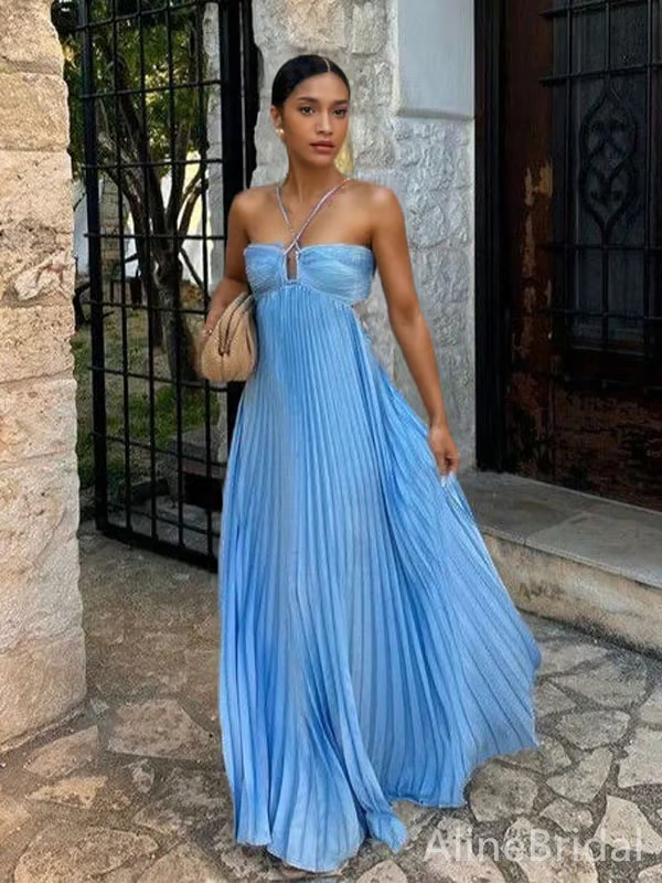 Women's Halter Maxi Dress Evening Wear