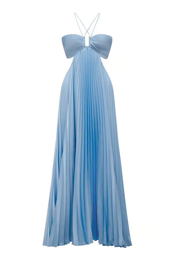 Women's Halter Maxi Dress Evening Wear