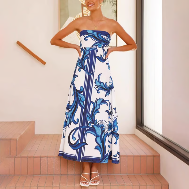 Women's Printed Wedding Guest Dress