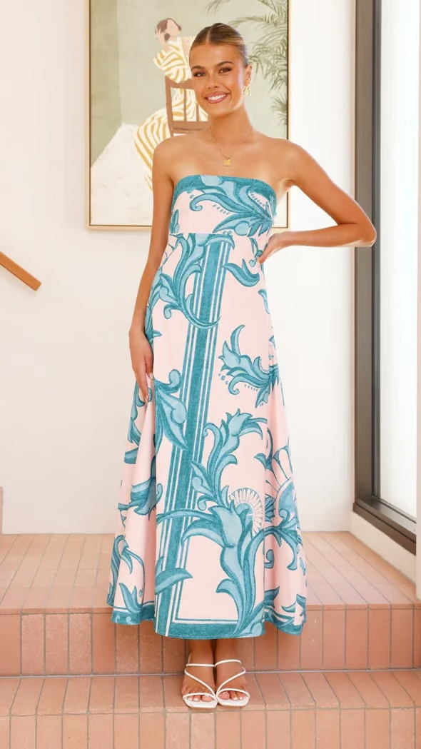 Women's Printed Wedding Guest Dress