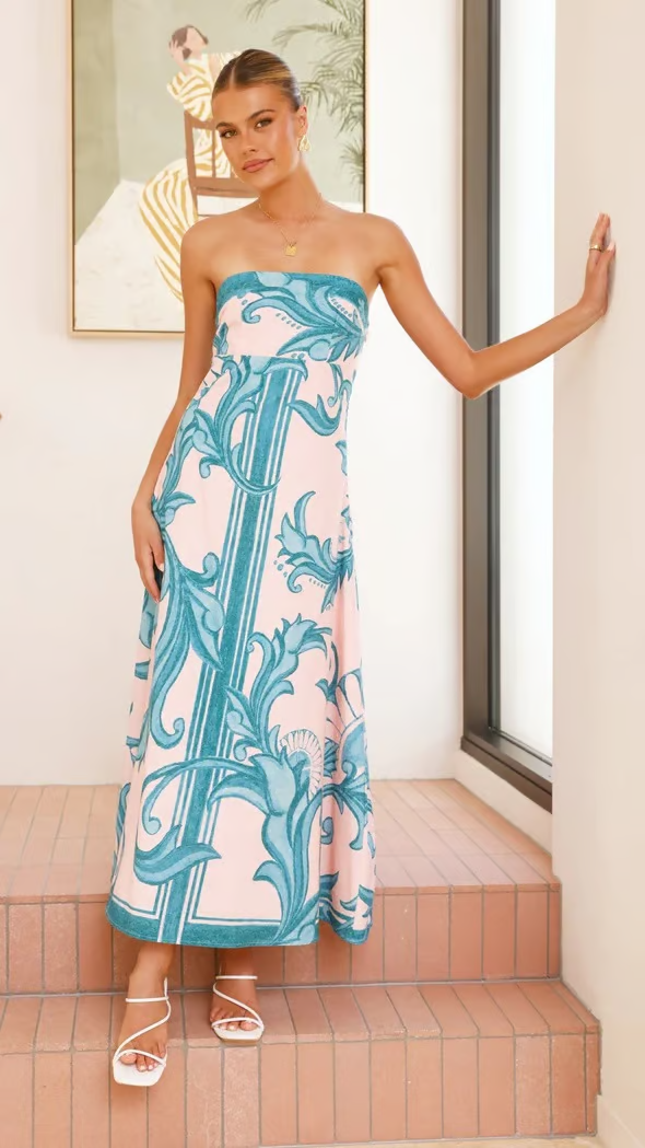 Women's Printed Wedding Guest Dress