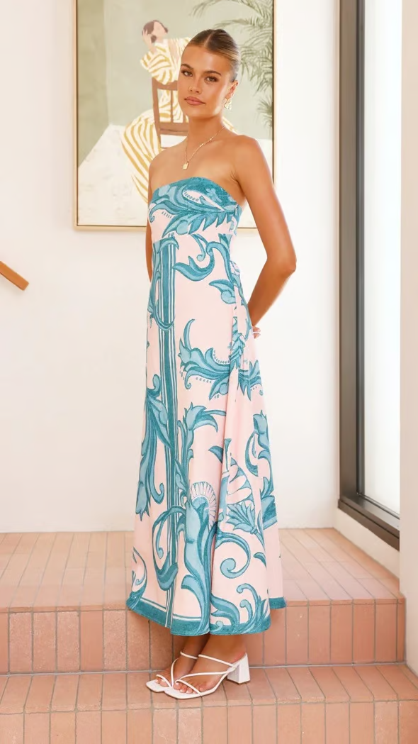 Women's Printed Wedding Guest Dress
