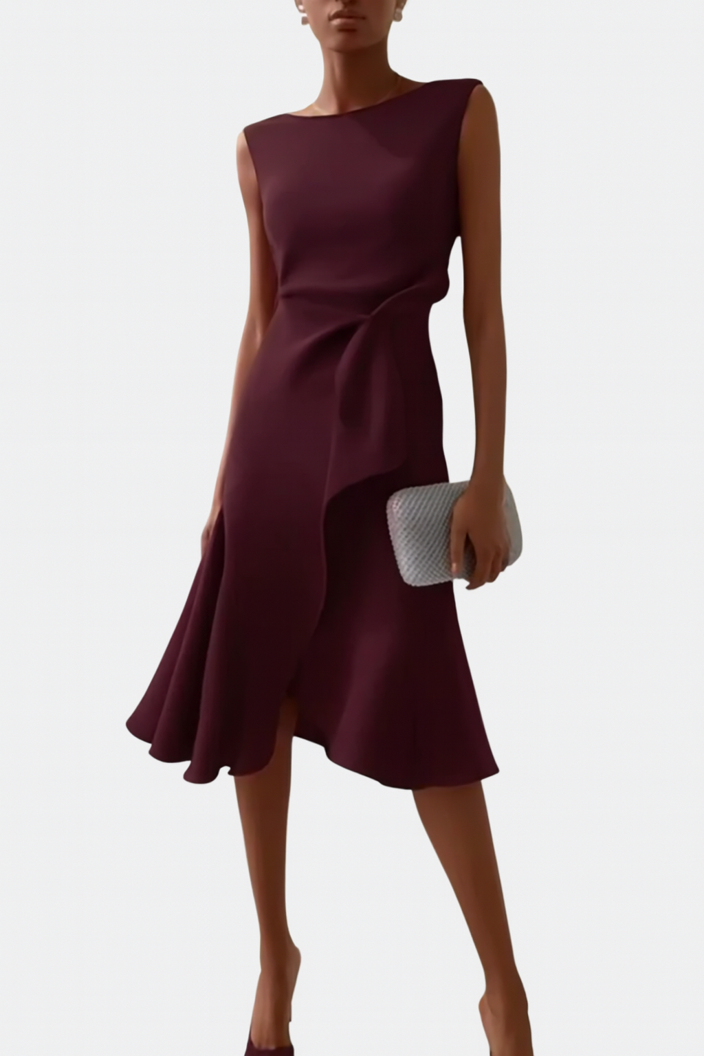 Women's Sleeveless Ruffle Hem Dress