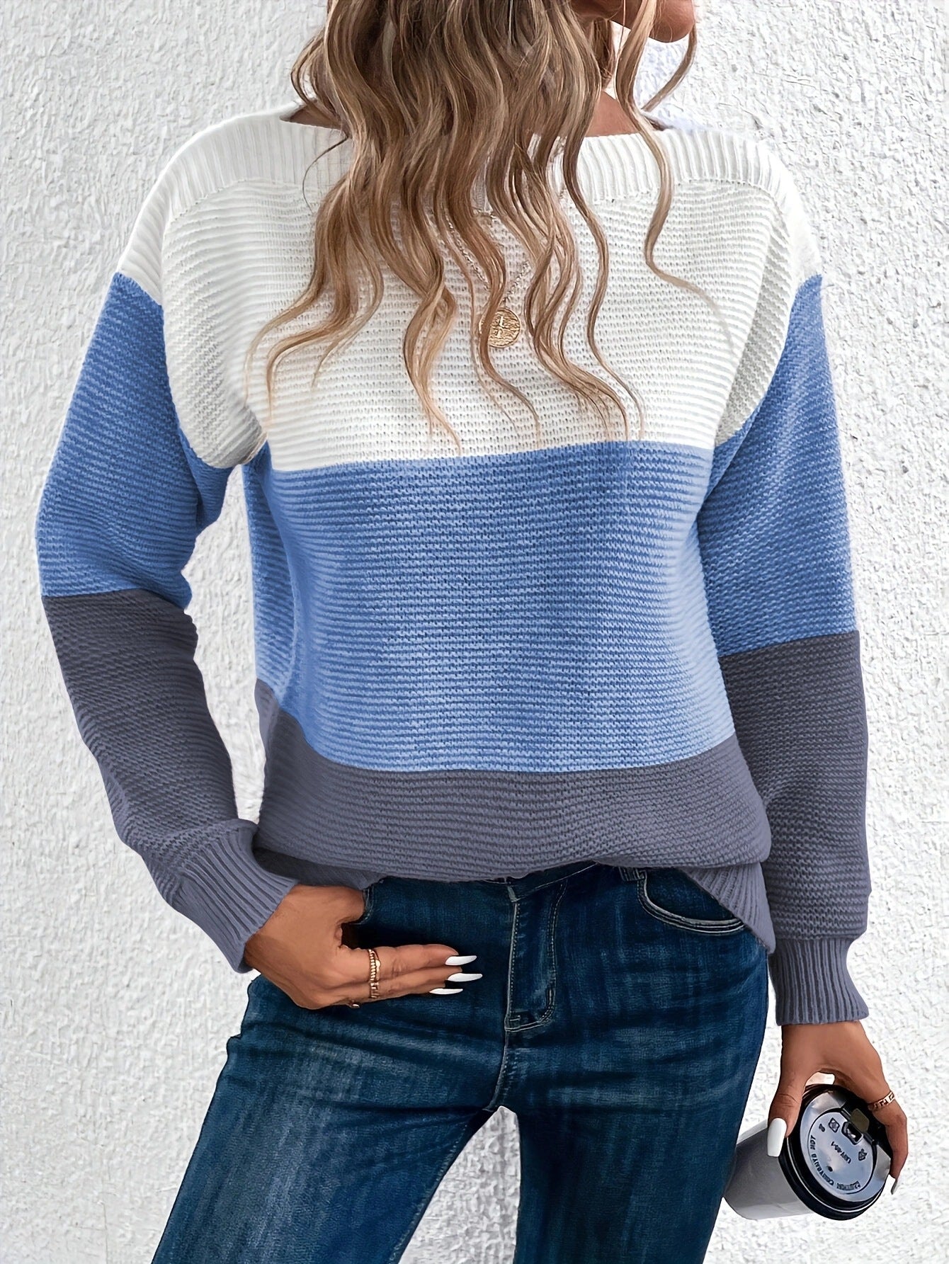 Women's Classic Sweater Soft Long Sleeves Boat Neck