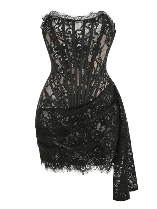 Freya Women's Lace Corset Mini Dress
