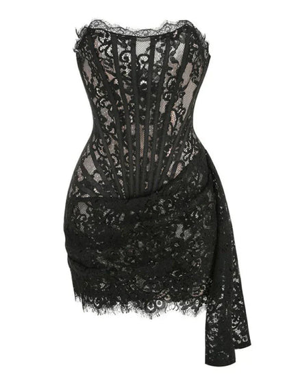 Freya Women's Lace Corset Mini Dress