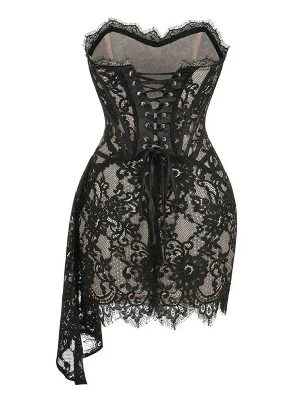 Freya Women's Lace Corset Mini Dress