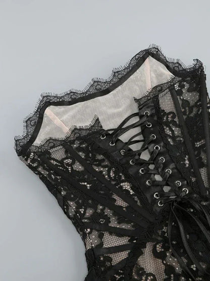Freya Women's Lace Corset Mini Dress