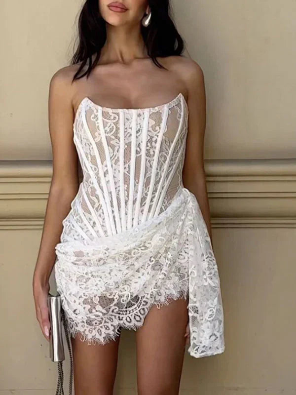 Freya Women's Lace Corset Mini Dress