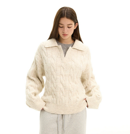 Billie | Relaxed Cable Knit Pullover