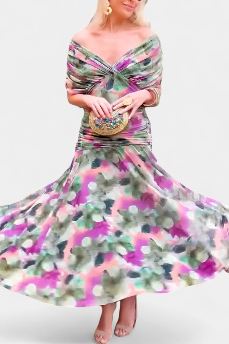 Brooklyn | Womens Off Shoulder Elegant Evening Dress