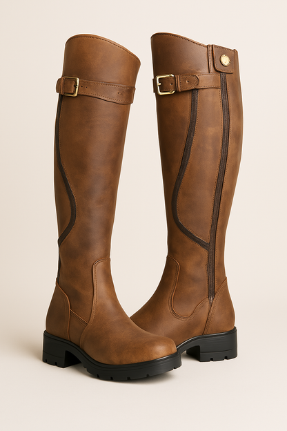 Women's Knee High Flat Boots - Fashinoza