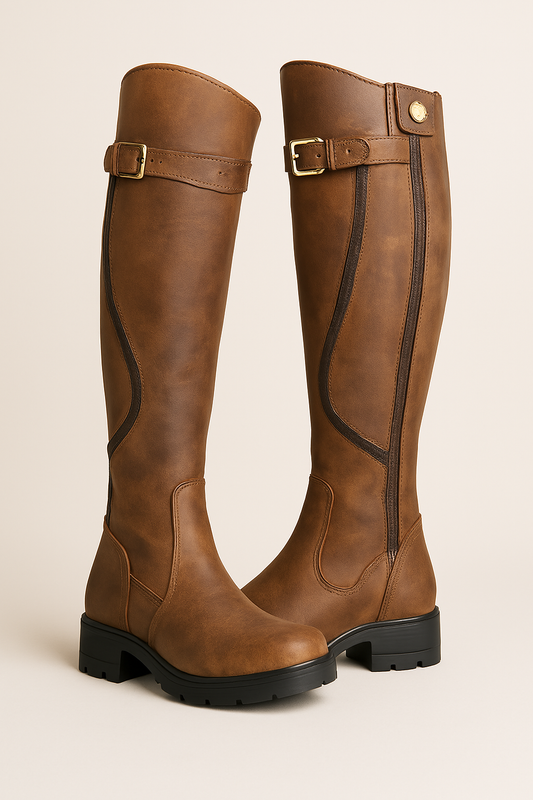 Women's Knee High Flat Boots - Fashinoza