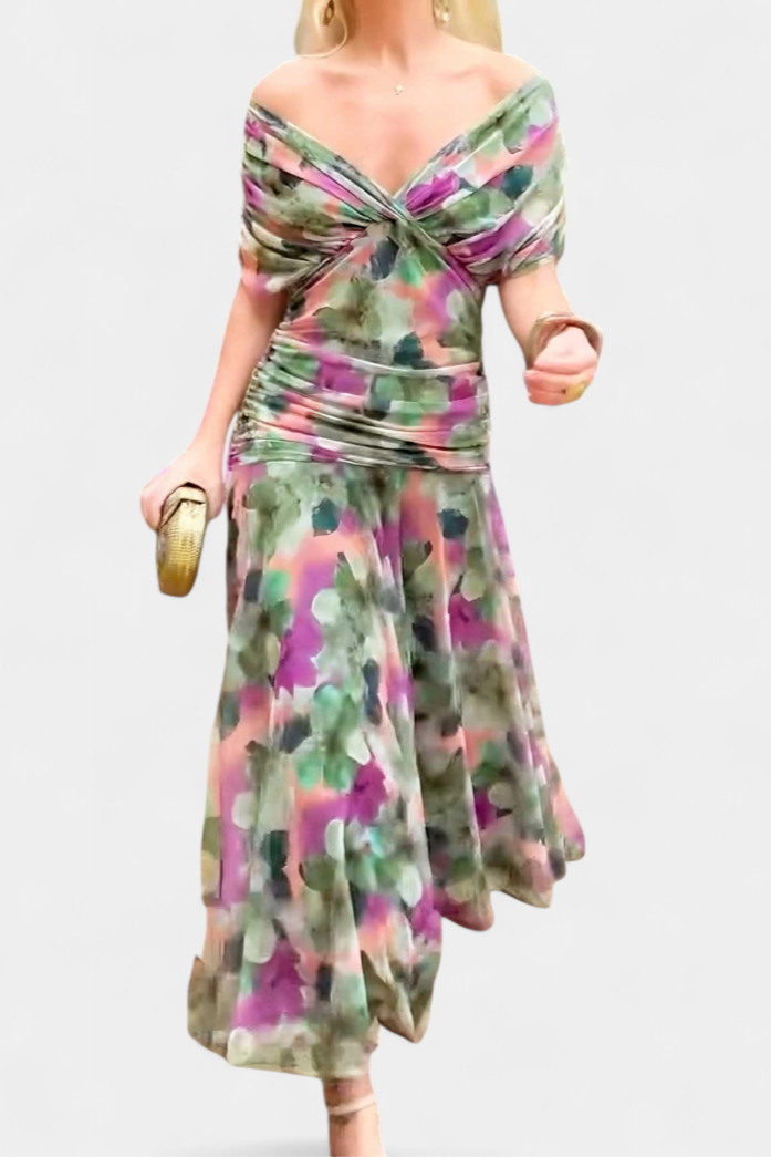 Brooklyn | Womens Off Shoulder Elegant Evening Dress