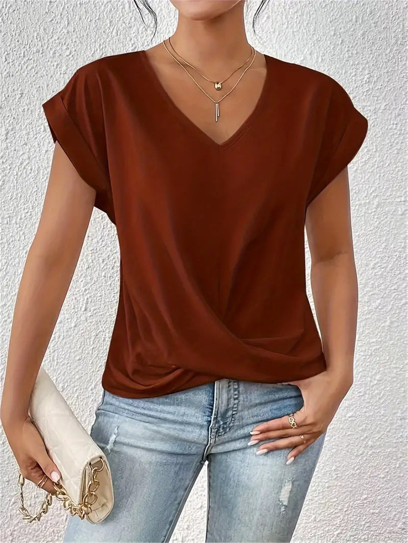 Women’s Tummy-Tucking V-Neck Top