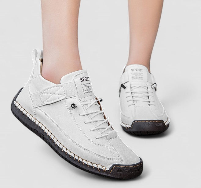 Orthopedic Stitched Strap High-Top Sneakers