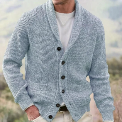 Men’s Shawl Collar Knit Cardigan