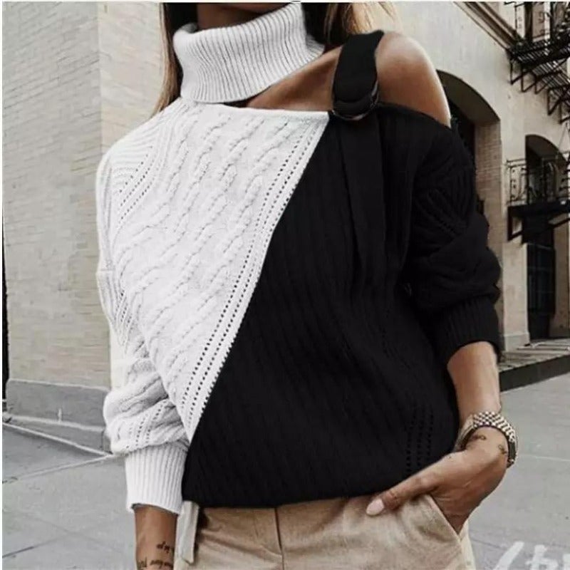 Women's Short Turtleneck Sweater