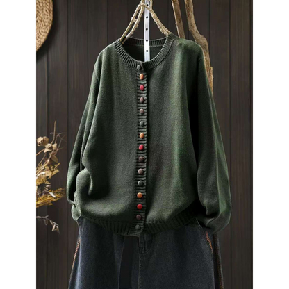 Women's Cardigan Multi-Color Buttons