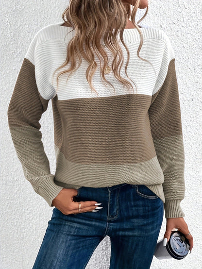 Women's Long Sleeve Sweater Round Neckline