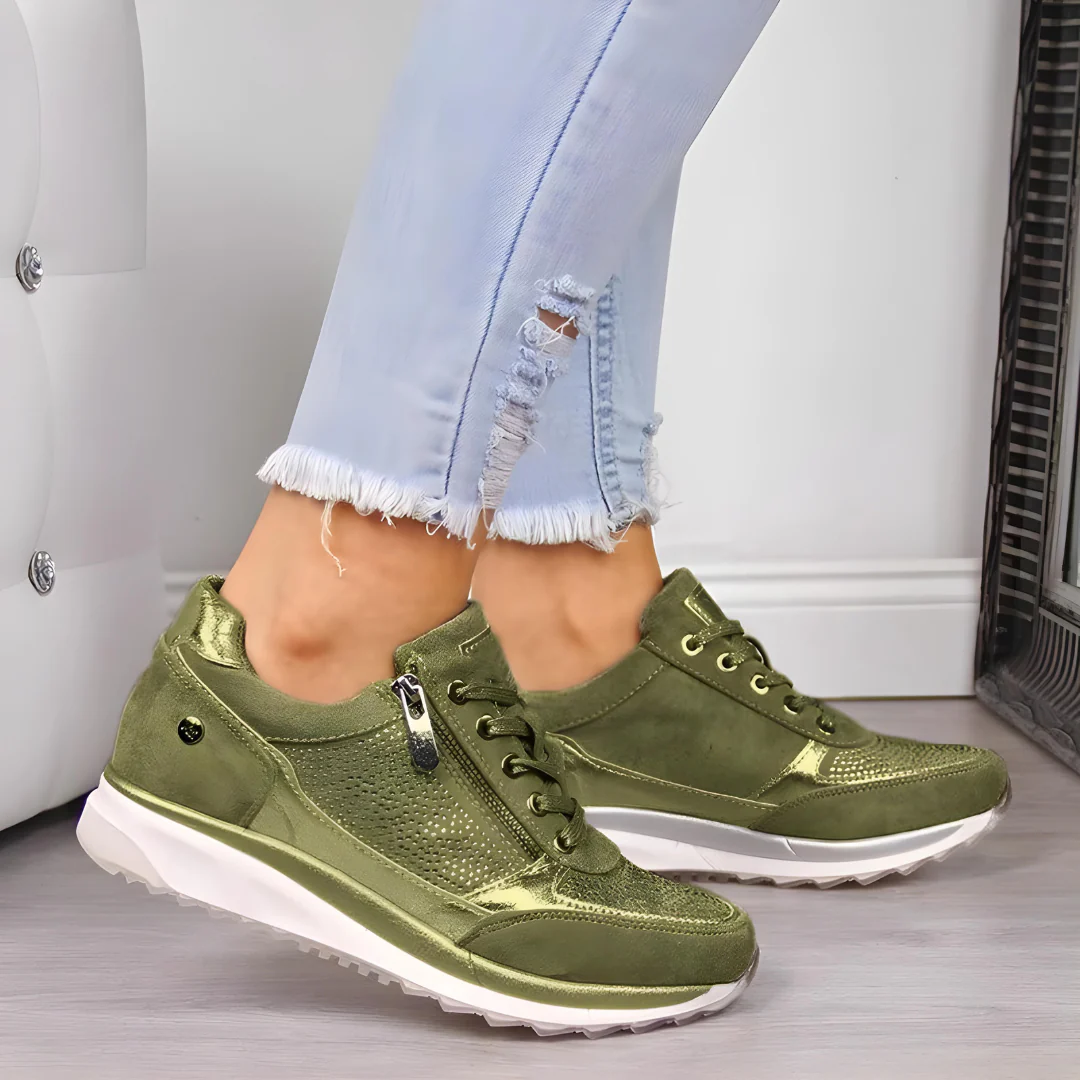 Women's Zip Sneakers - Fashinoza
