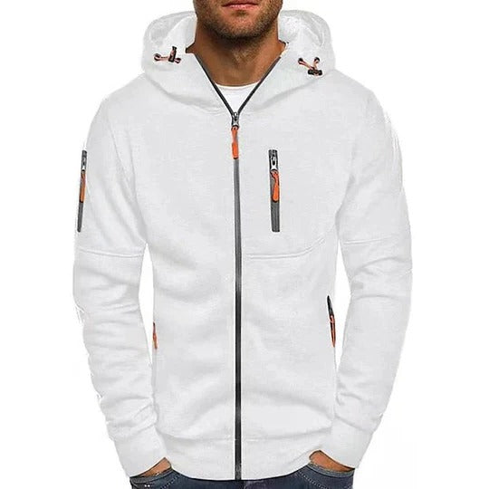 Men's Hooded Pullover Relaxed Fit Drawstring Solid Colors - Fashinoza