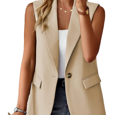 Women's Sleeveless Blazer Jacket