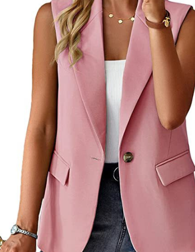 Women's Sleeveless Blazer Jacket