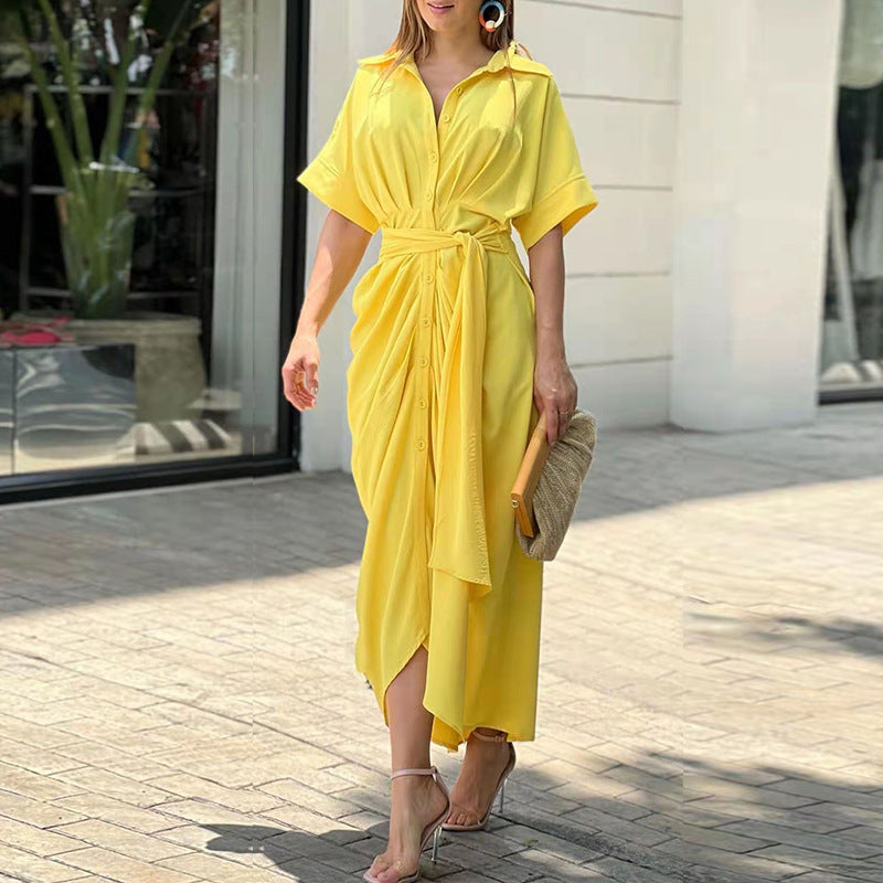Women's Elegant Drape Dress Comfortable Summer Wear