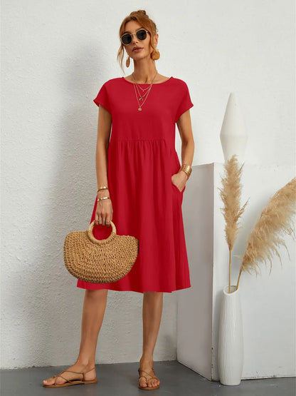 Women's Pocket Casual Dress - Fashinoza