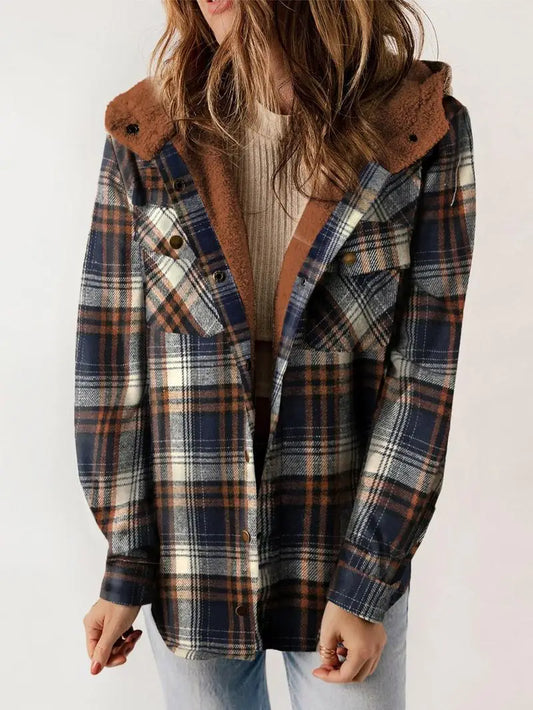 Women's Plaid Jacket - Fashinoza