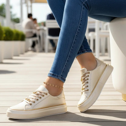 Casual Chain Detail Sneakers