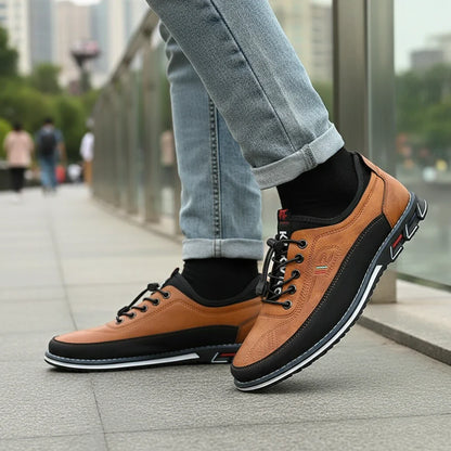 Two-Tone Casual Lace-Up Sneakers