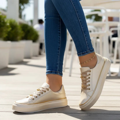 Casual Chain Detail Sneakers