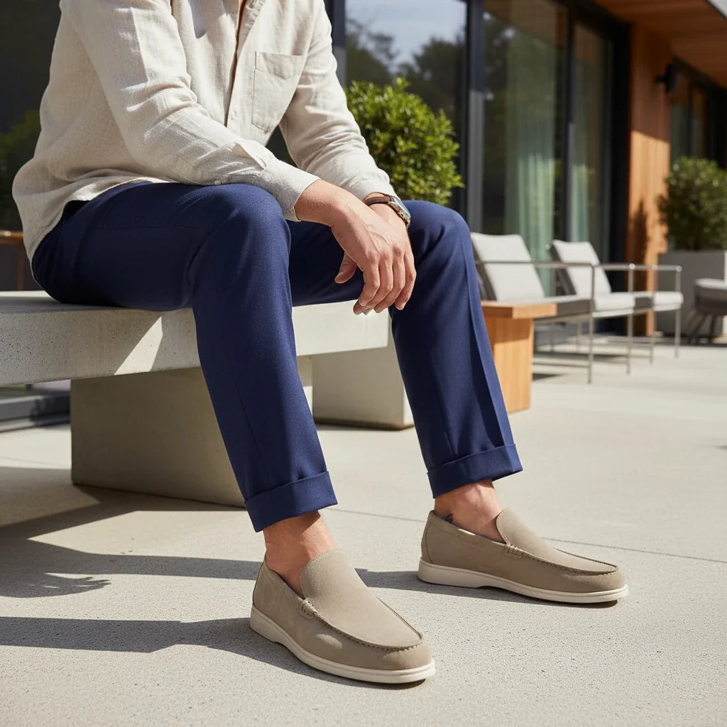 Minimal Slip-On Loafer Sneakers