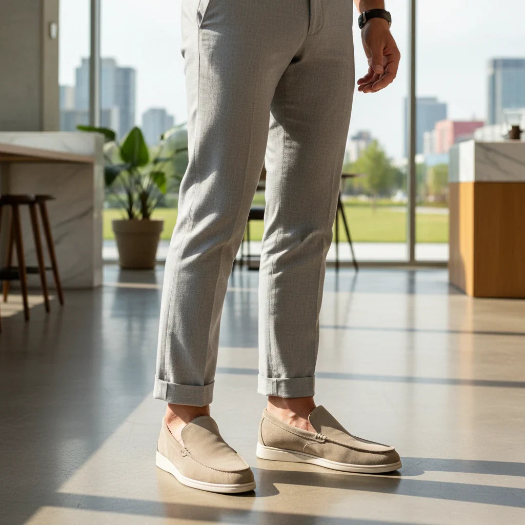 Minimal Slip-On Loafer Sneakers
