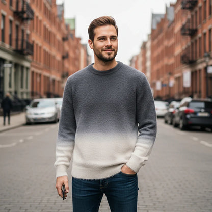 Gradient Fade Knit Sweater
