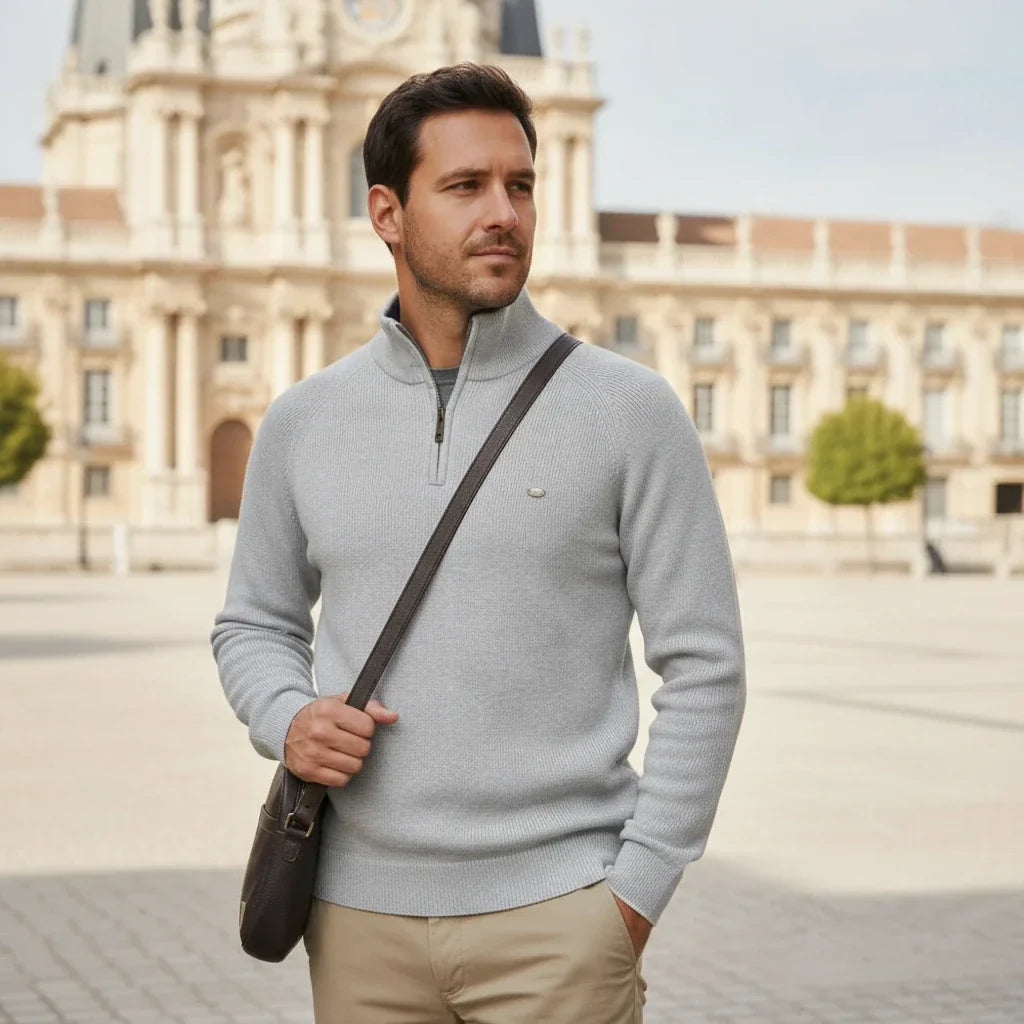 Men’s Half-Zip Knit Sweater